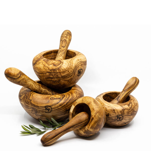 Mortier en bois d’olivier (et pilon)